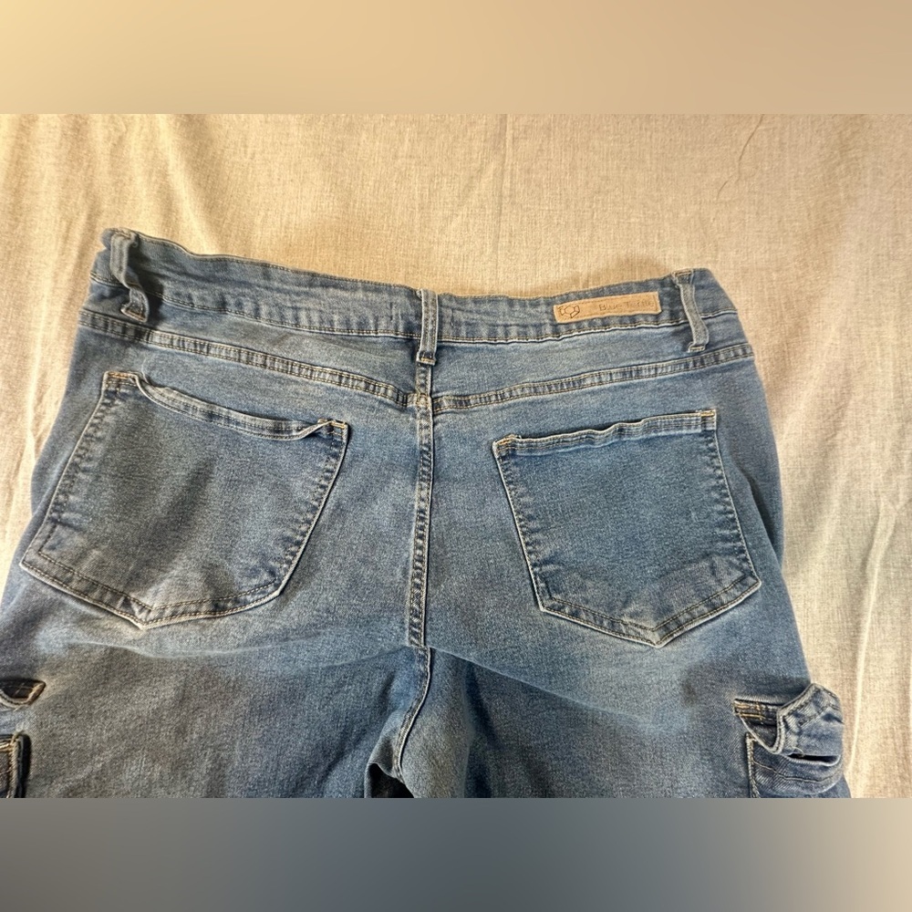 Blue Turtle Baggy Y2K Cargo Jeans - Picture 9 of 13